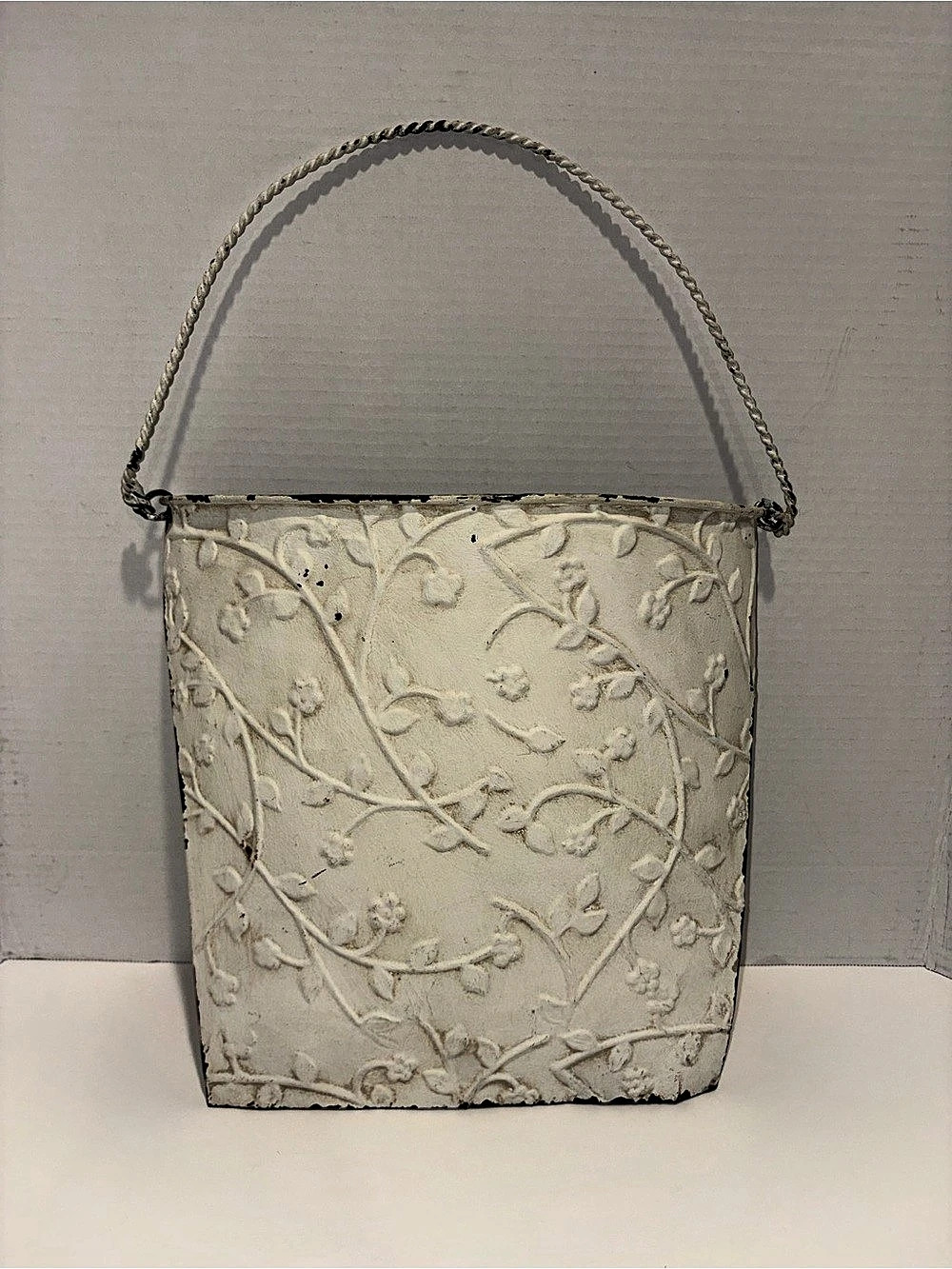 Southern Living At Home Pressed Tin Flower Bucket - Distressed